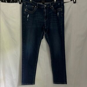 WHBM Girlfriend Mid-Rise Distressed Jeans Siz3 14